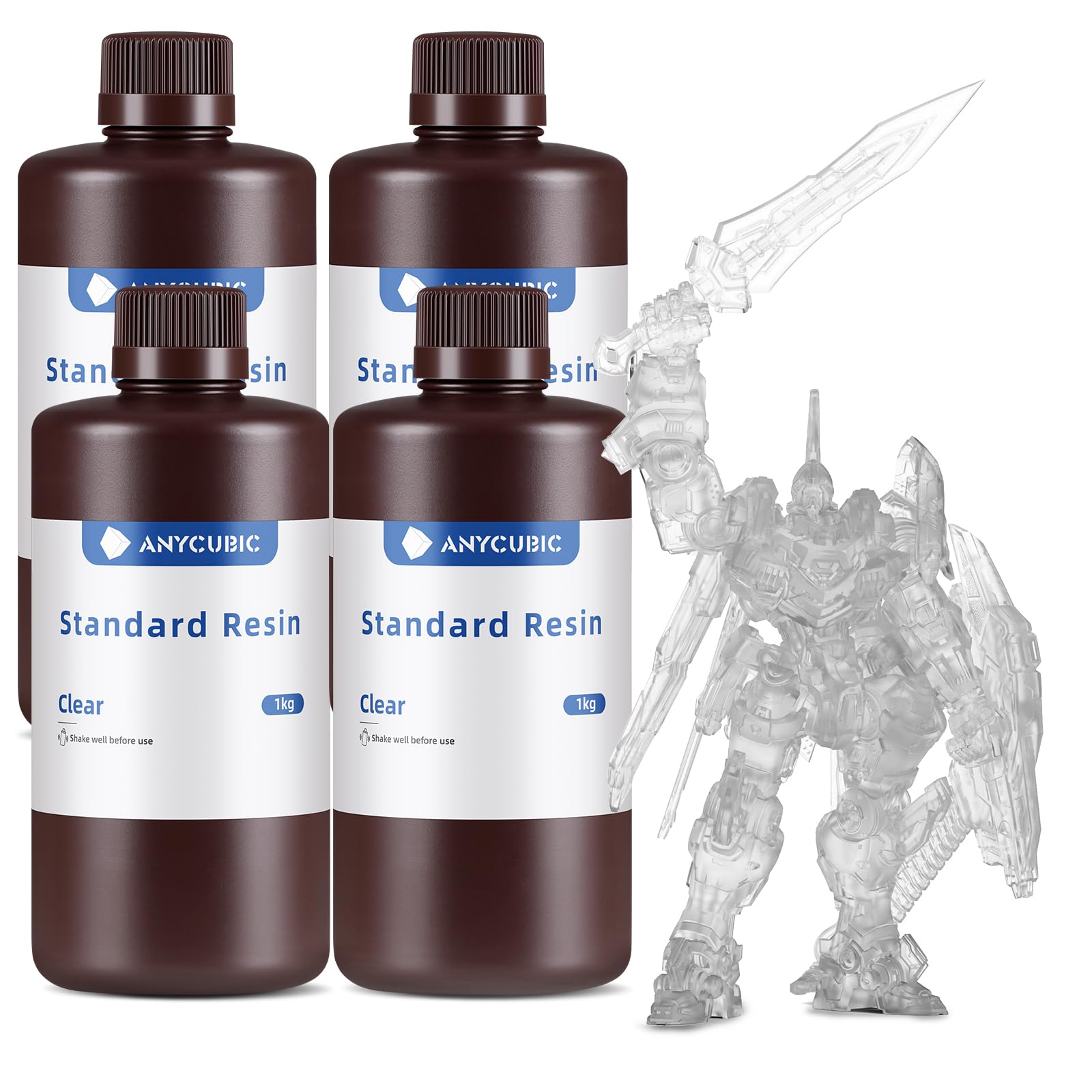 Anycubic - Resina Standard per Stampante 3D UV 405nm, Traslucido