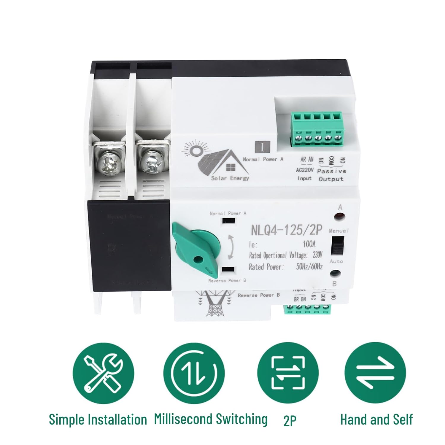 Interruttore di Trasferimento Automatico Doppio 2P 100A - immagine 5