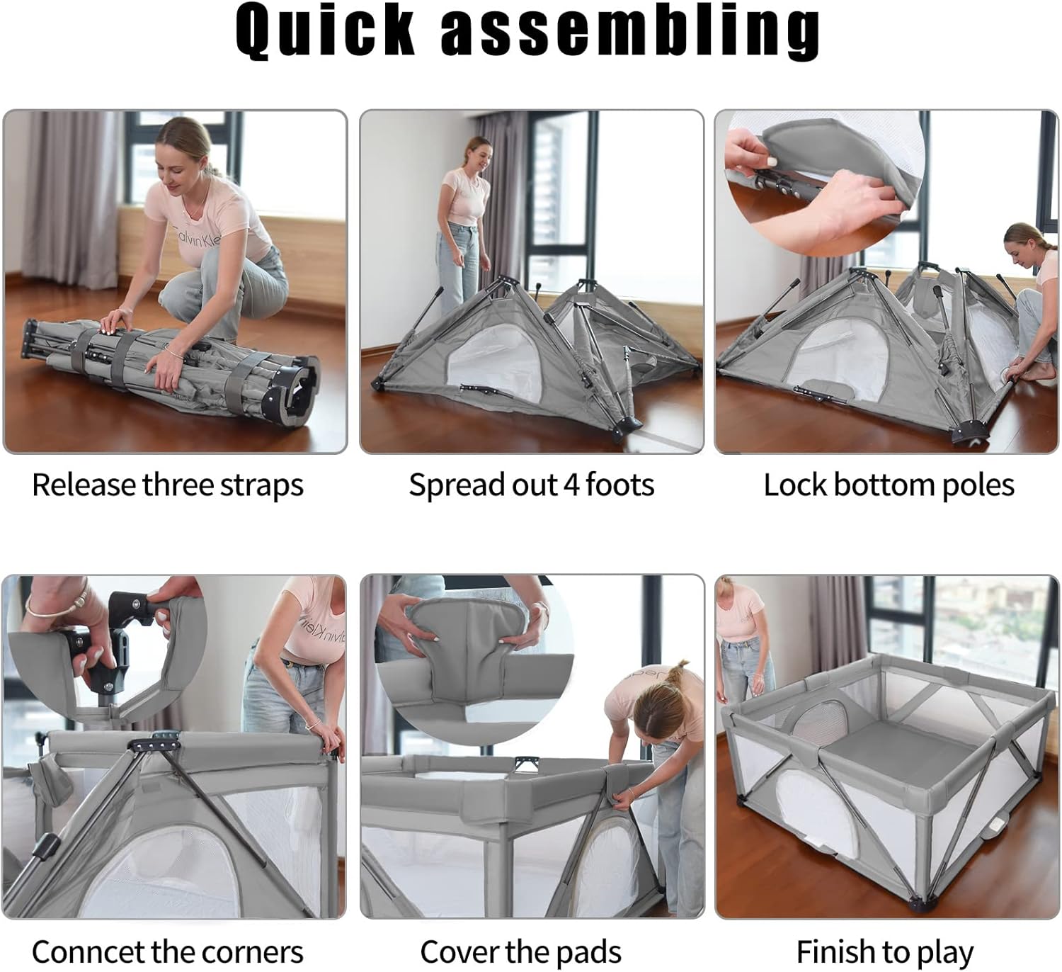 Heyo.Sì - Box Pieghevole per Bambini con Cancello - immagine 5