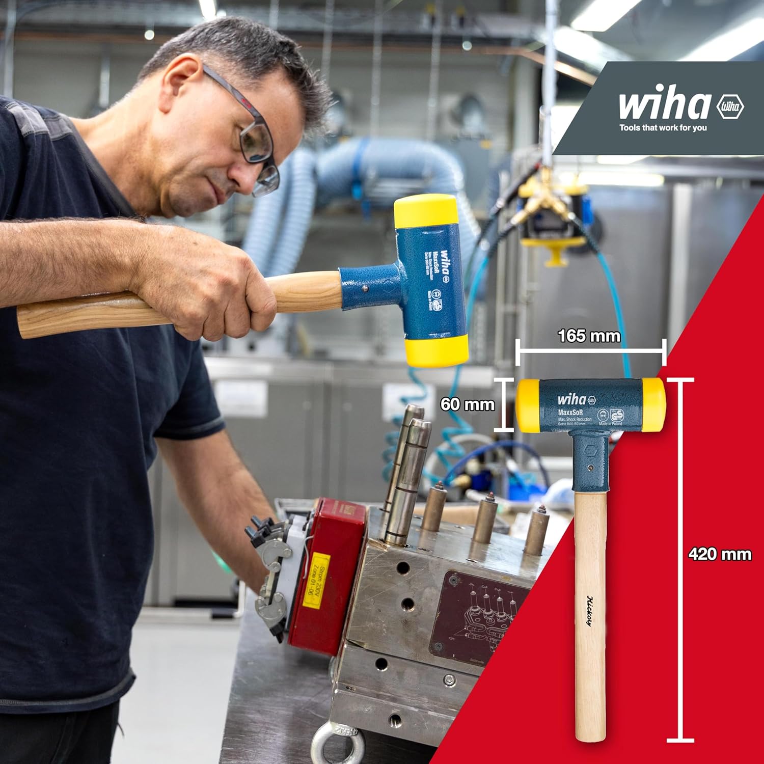 Martillo de cara blanda sin contragolpe 800 60 SCHONHAMMER 60 - immagine 2