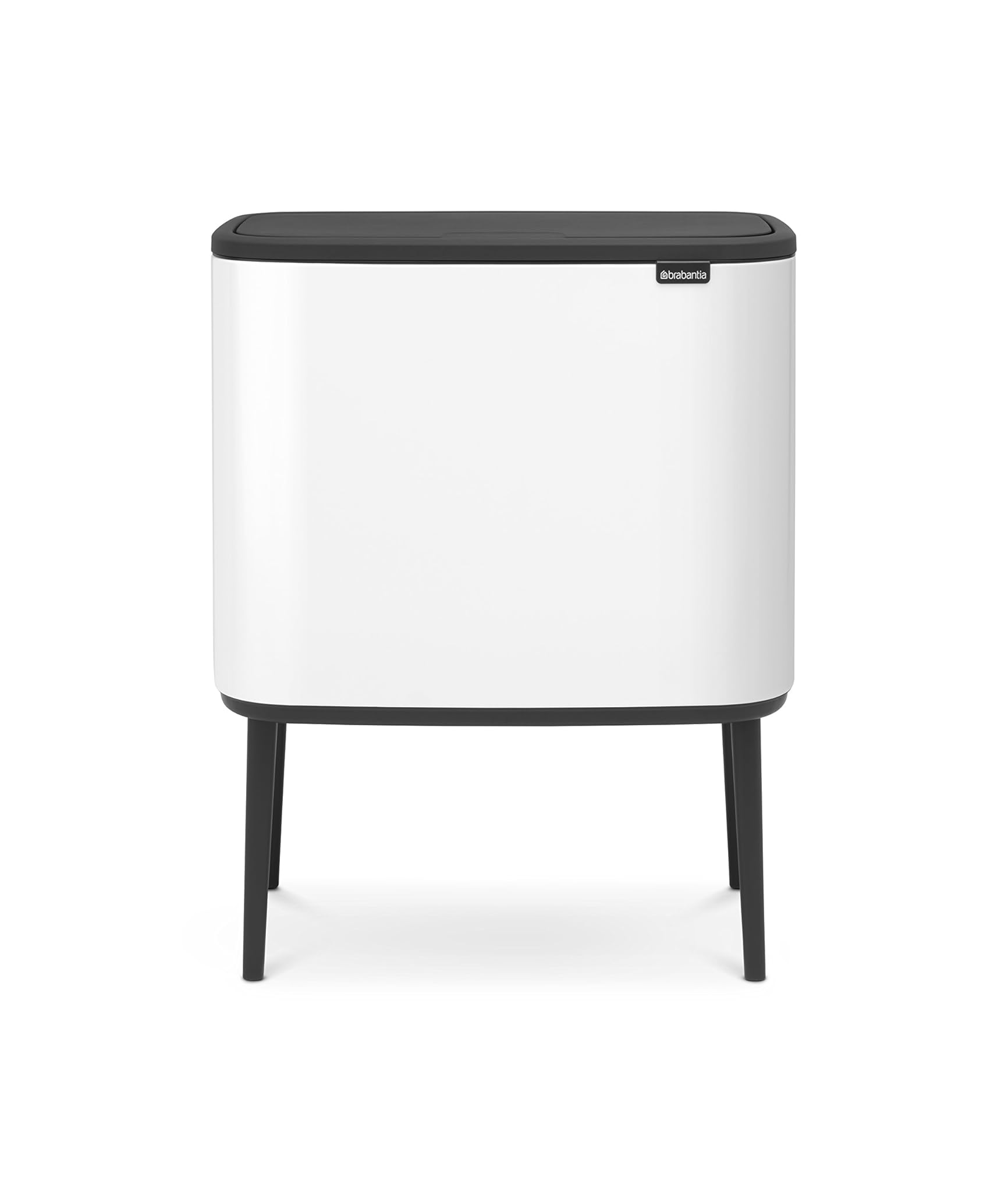 Brabantia Bo Touch Bin Pattumiera, Metallo, Bianco, 11 + 23 Litri