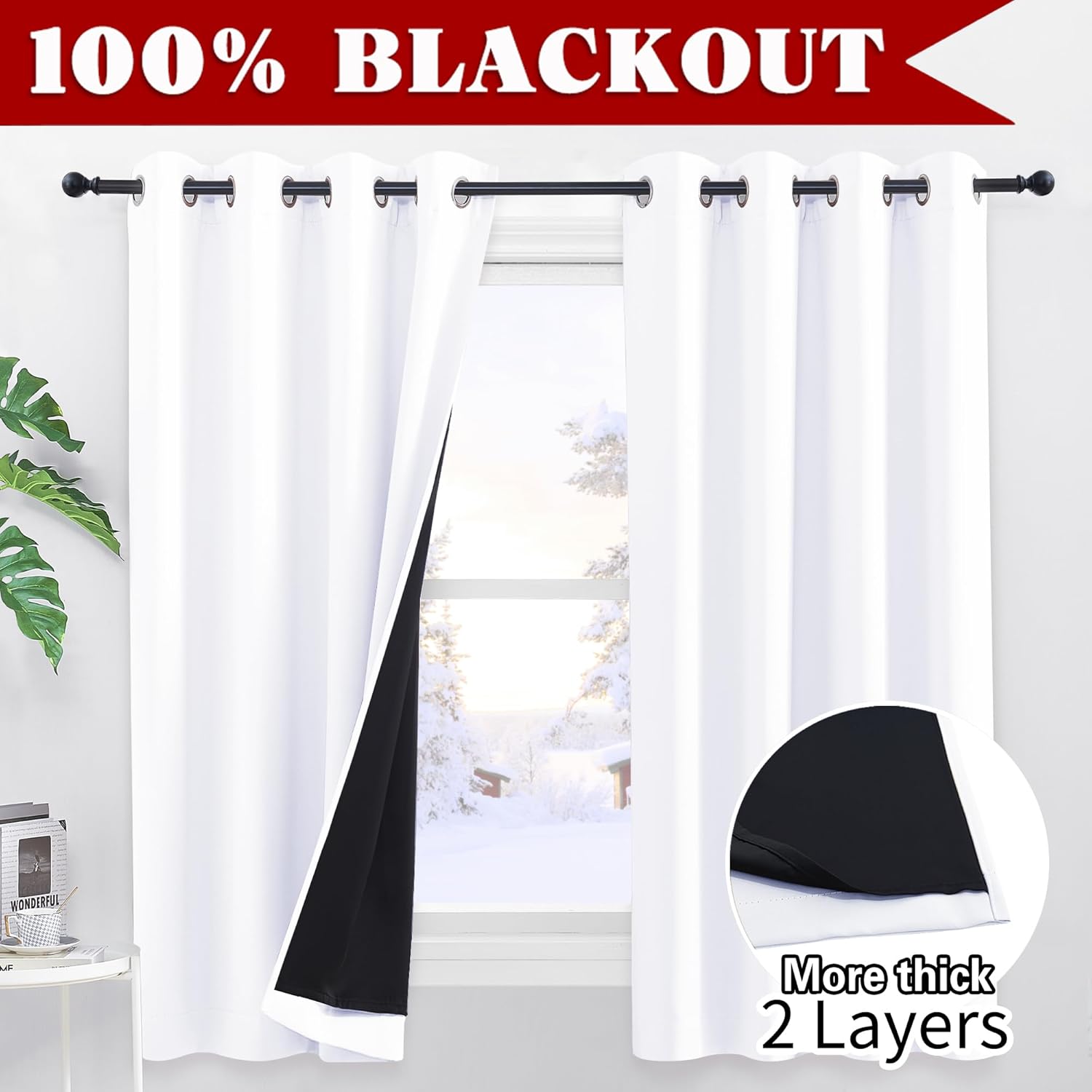 Pony Dance Tende Bianche Oscuranti 100% 140x145 CM - immagine 2