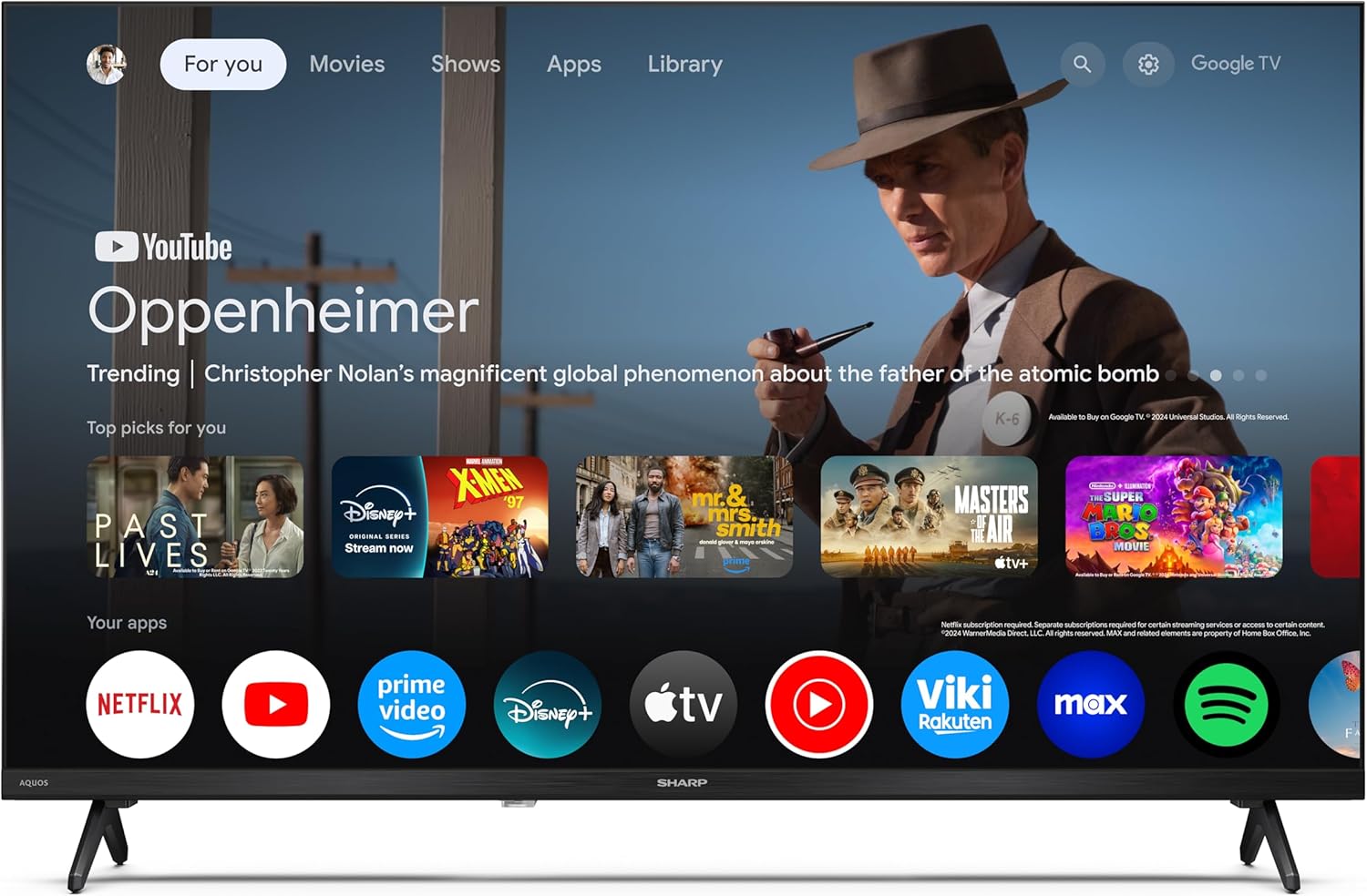 Sharp 32HF3365E - GOOGLE TV QLED 32" HD Frameless, Nero - immagine 10