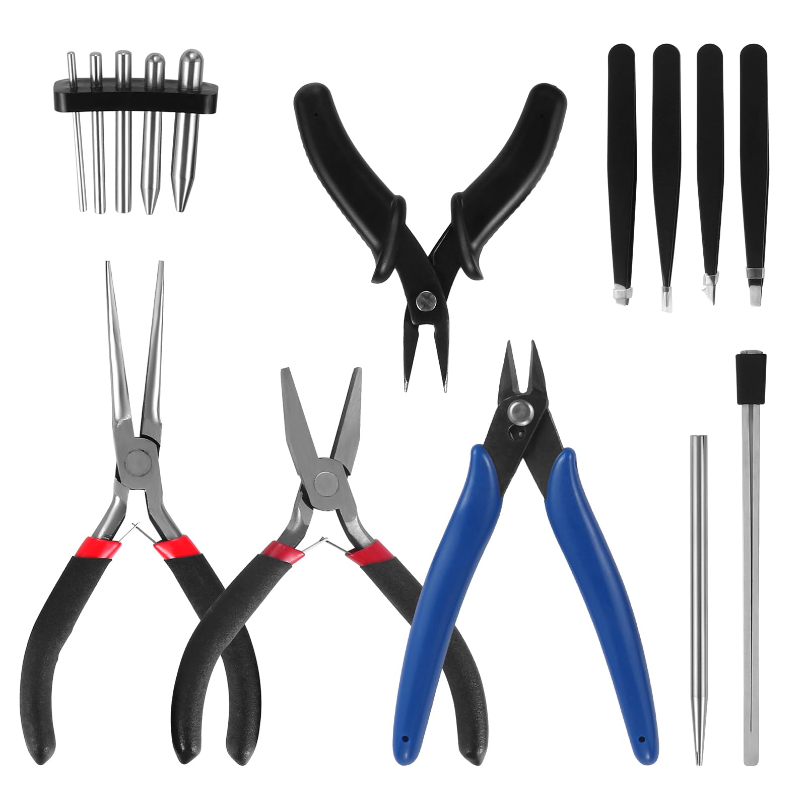 15PCS Set di strumenti per puzzle in metallo Kit per modelli in metallo Strumenti di assistenza alla piegatura per la costruzione e il fissaggio di modelli