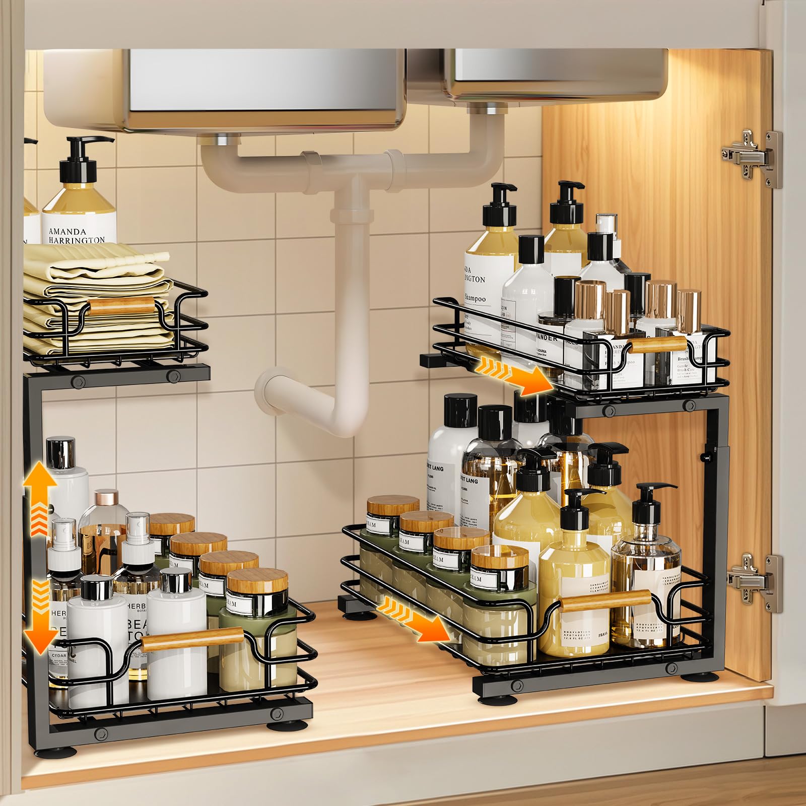 JYPS 2 Pezzi Organizer Sottolavello Cucina 2 Livelli