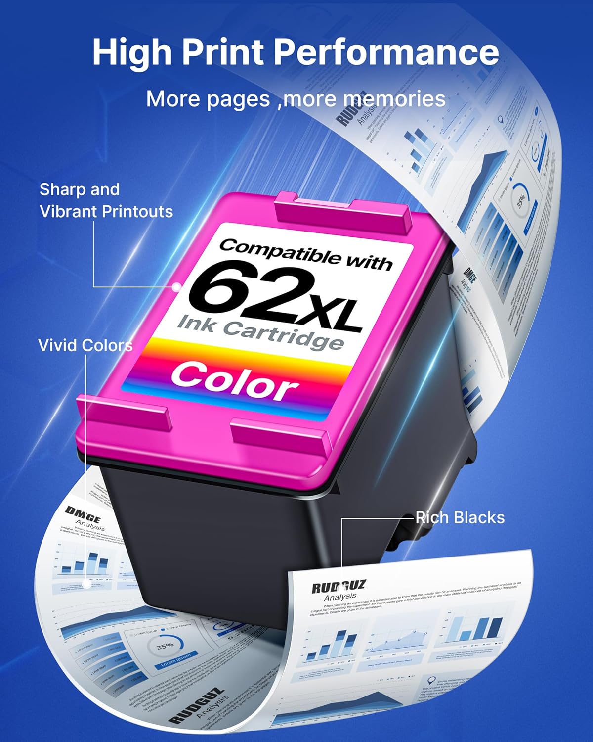 Cartucce d'inchiostro 62 XL Nero e Colore (2-Pack) - immagine 5