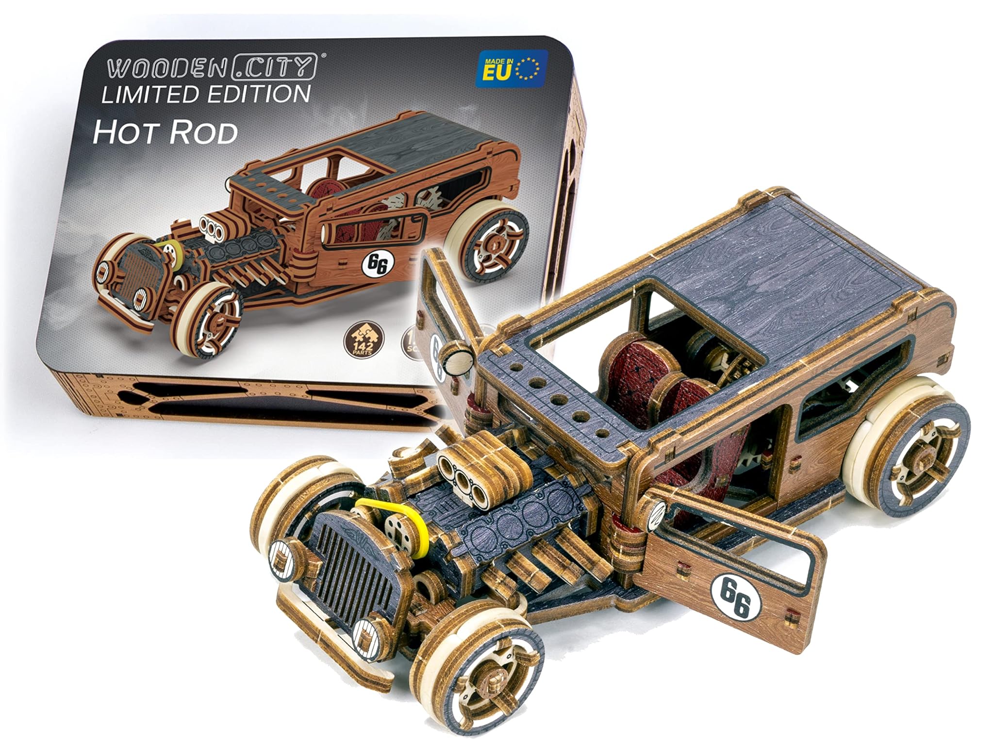 Wooden.city Vintage Cars Hot Rod Limited Edition - Kit 3D Legno