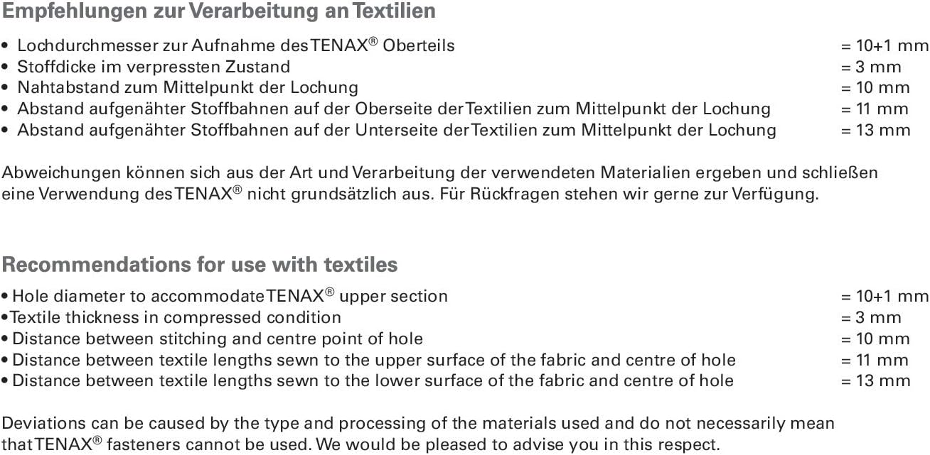 New Marine TENAX 20 Pezzi Parti Superiori Grandi - immagine 2