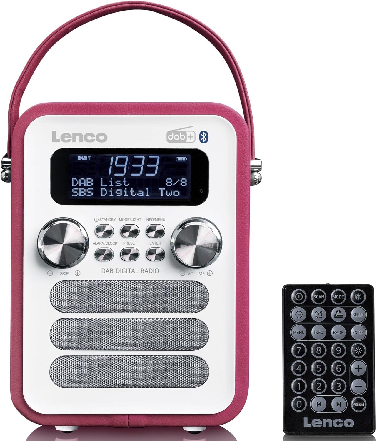 Lenco PDR-051PKWH - Radio Portatile DAB+ FM, Rosa - immagine 1