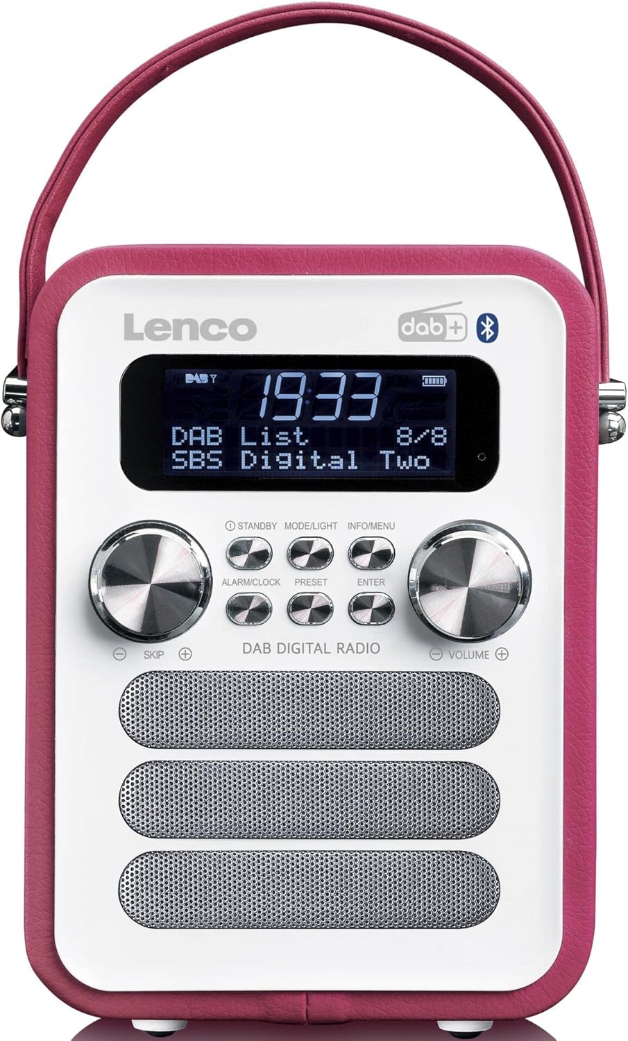 Lenco PDR-051PKWH - Radio Portatile DAB+ FM, Rosa - immagine 2