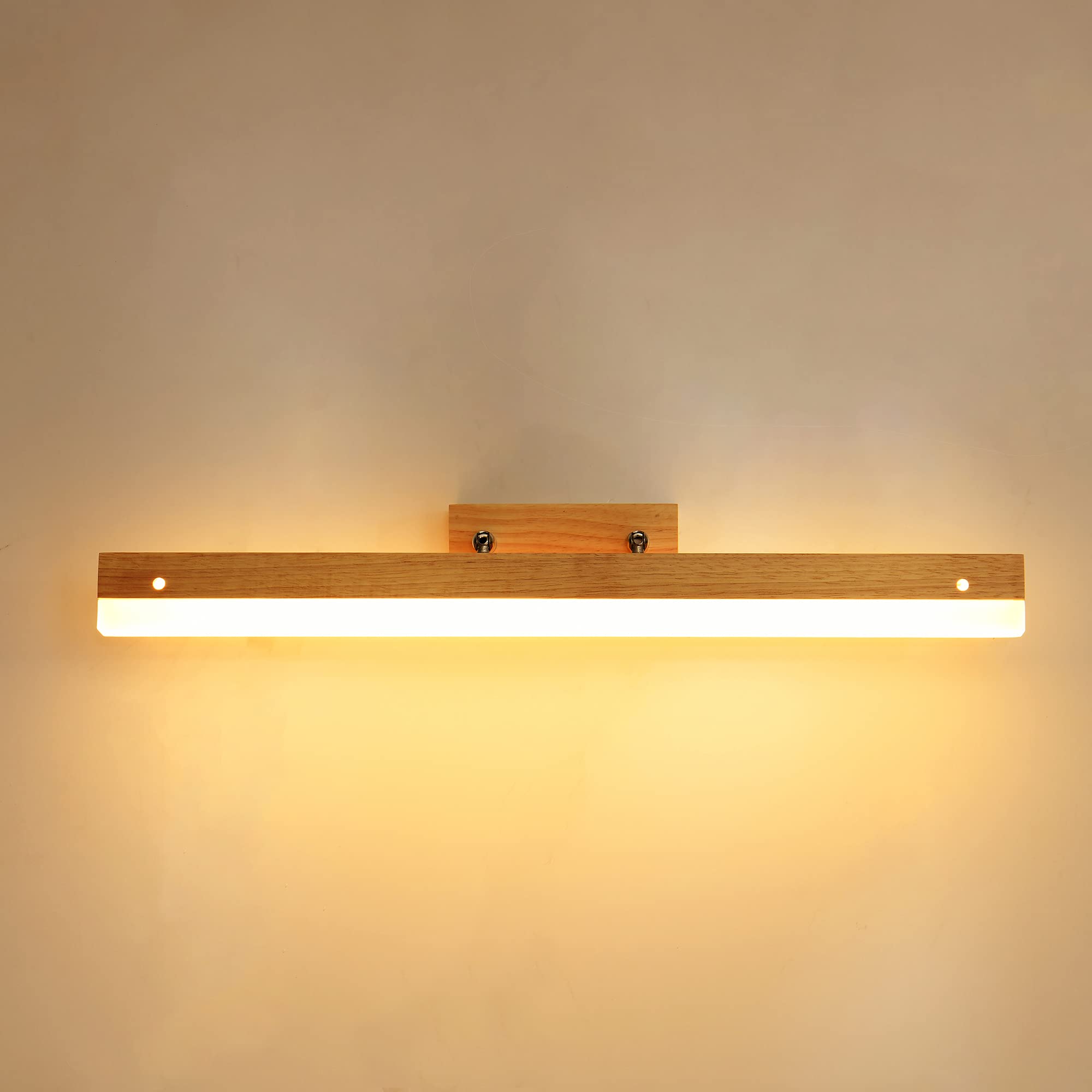 Applique Luce Specchio Bagno LED Legno 60cm 9W