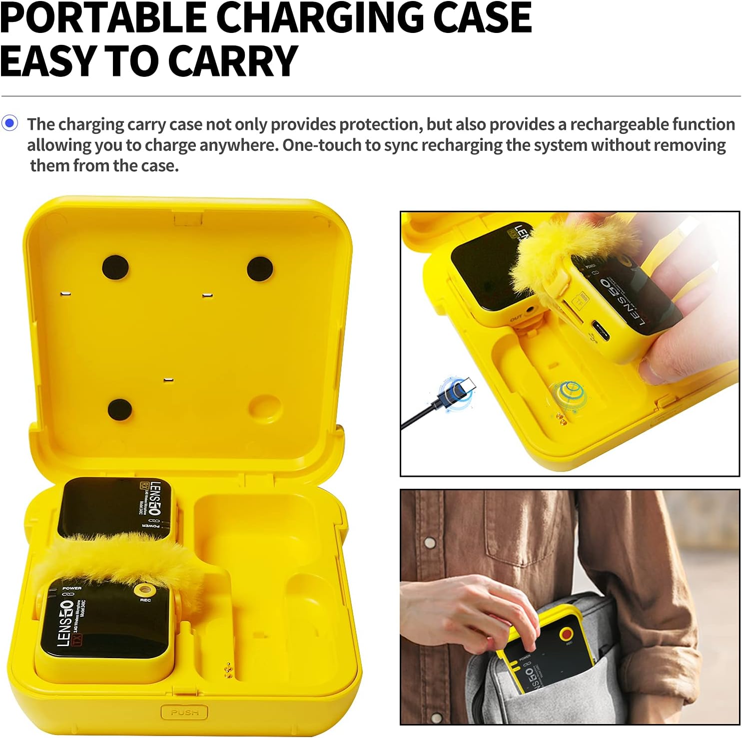 Lensgo 348C - Microfono Lavalier Wireless 2.4G - immagine 6