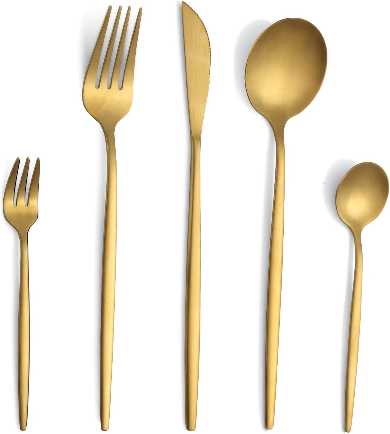 Pleafind Set Posate Oro 30 Pezzi per 6 Persone