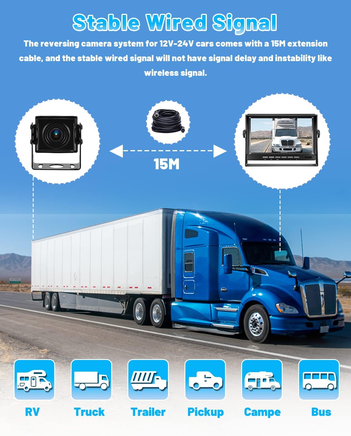 Hikity Telecamera di Retromarcia con Monitor LCD 7" - immagine 2