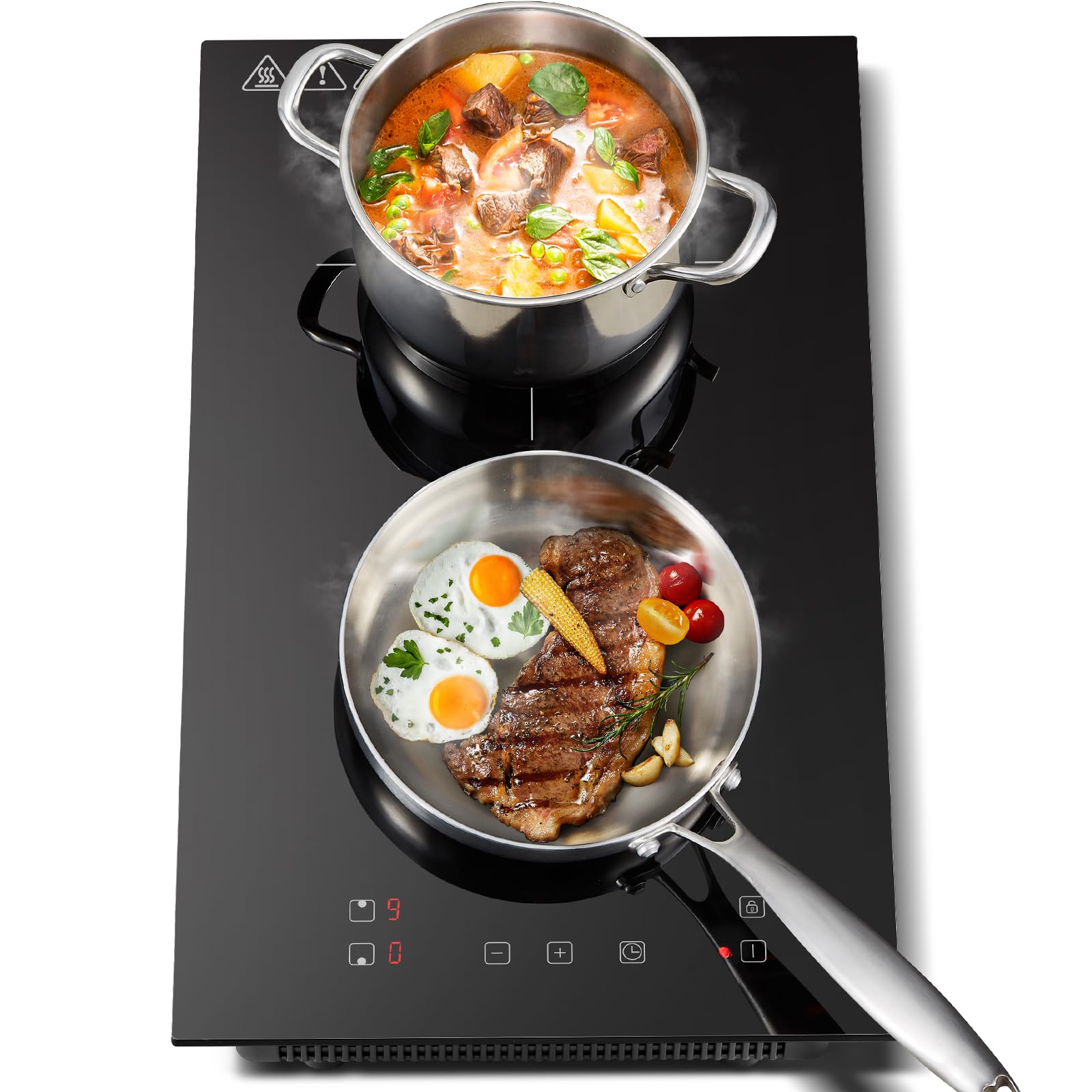 Piastra Induzione 2 Fuochi 30cm 3300W