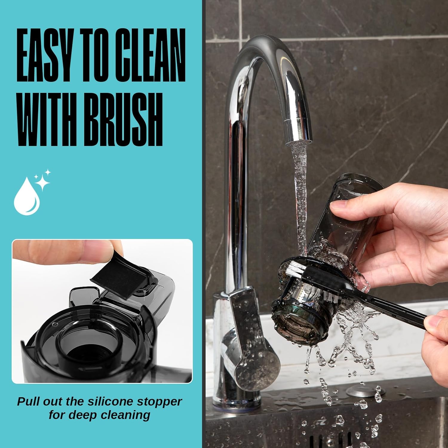 Ventray Ginnie Estrattore Frutta e Verdura, Nero - immagine 4