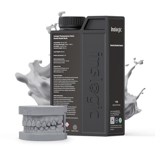 Inslogic Resina per Modelli Dentali 1.75mm, 1kg Grigio