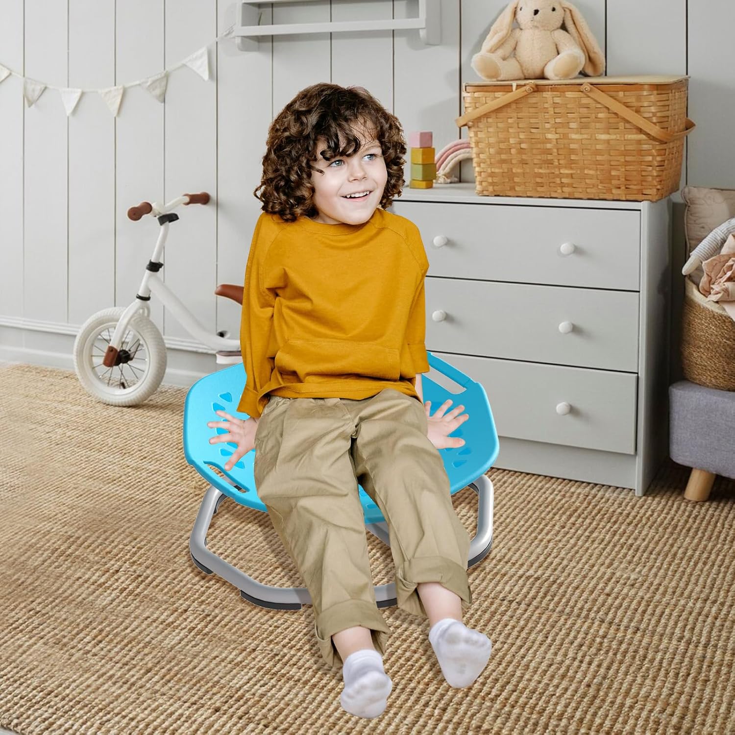 Chidiam Sedia Girevole per Bambini, Blu - immagine 7