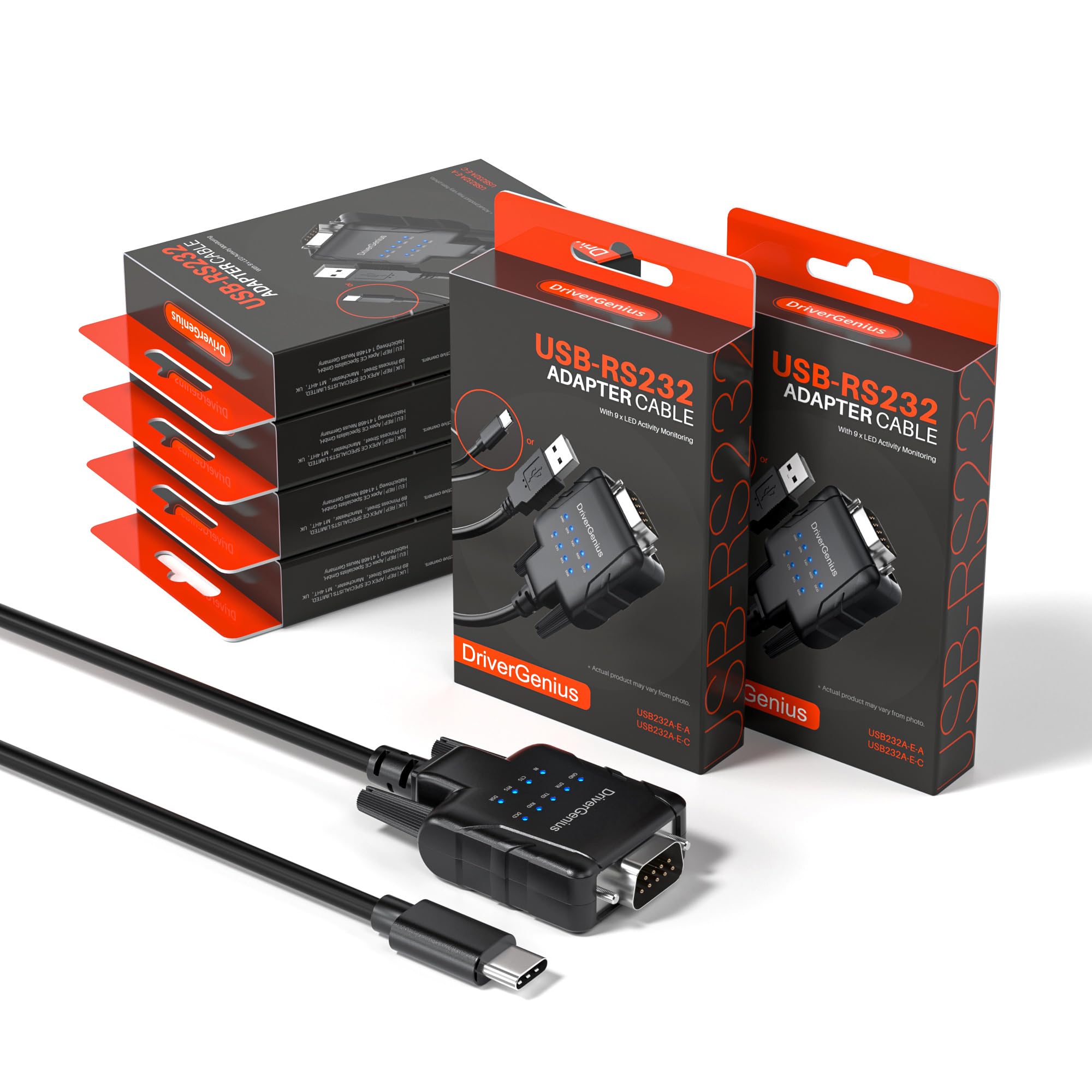 Drivergenius USB232A-E-C - Adattatore USB-C a Seriale (5 Pz)