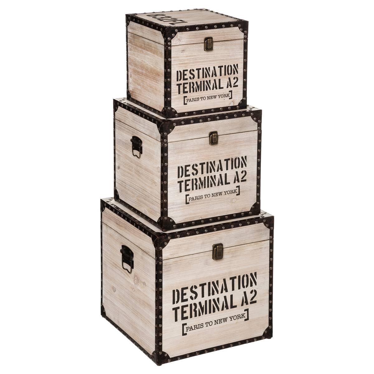 Atmosphera Createur D'interieur - Set 3 Scatole Rétro Factory