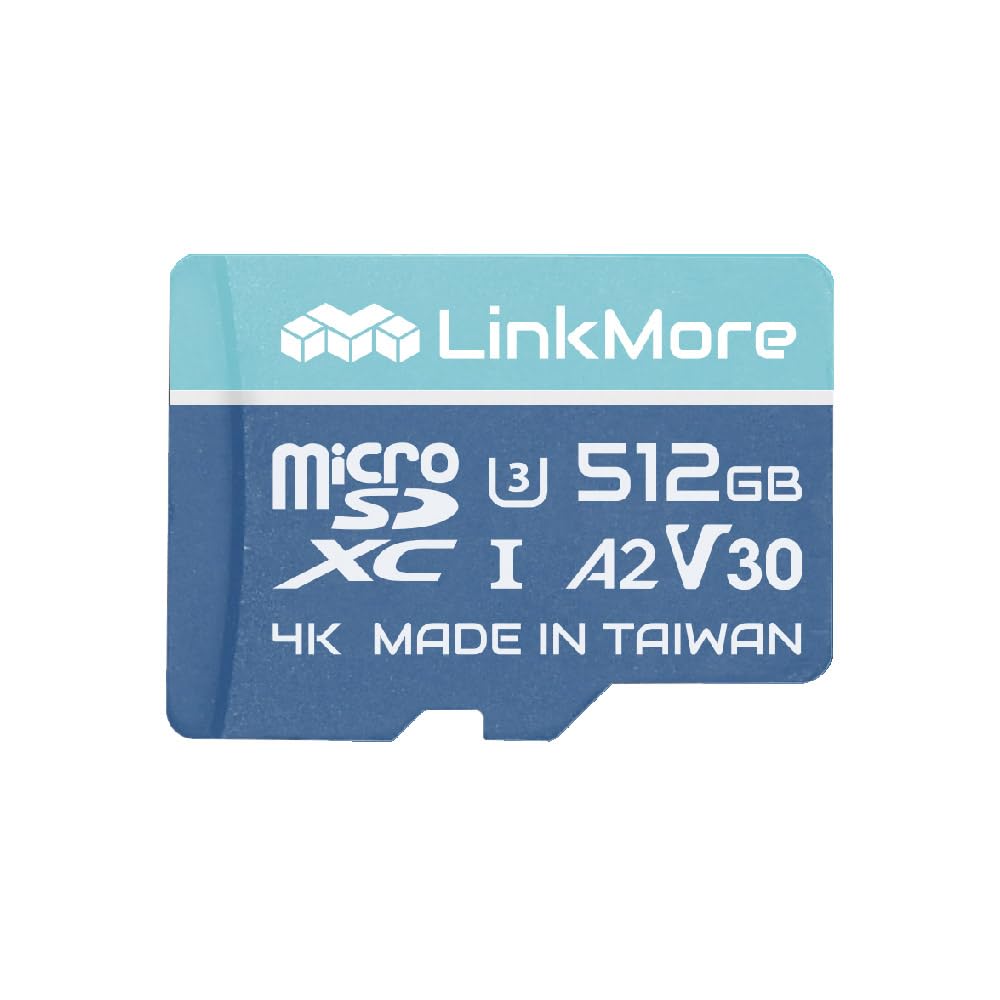 Linkmore Scheda Micro SDXC 512GB A2 UHS-I U3 V30