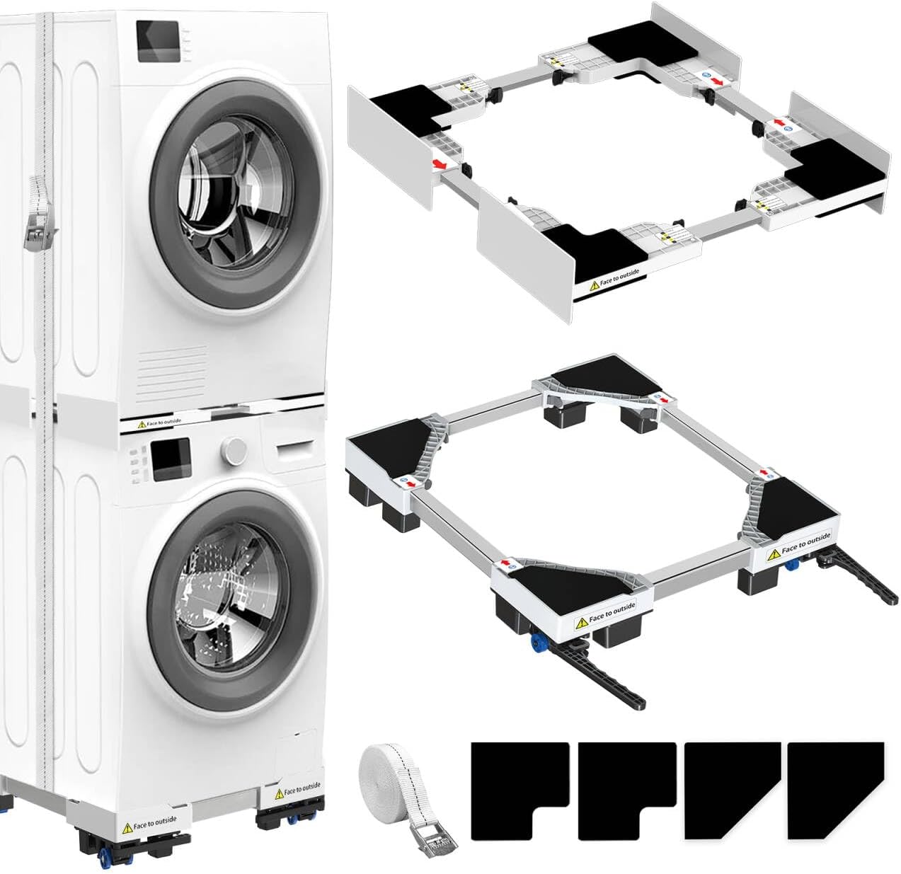 NIUXX Telaio e Base Universale per Lavatrice e Asciugatrice - immagine 1