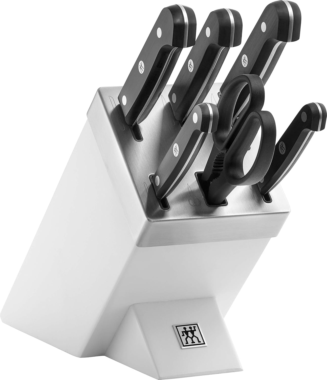 Zwilling Gourmet Set Coltelli con Ceppo Auto Affilante, 7 Pezzi, Bianco - immagine 1