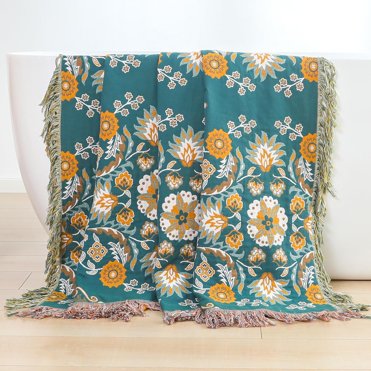 Coperta 100% Cotone 230x250cm Reversibile - immagine 8