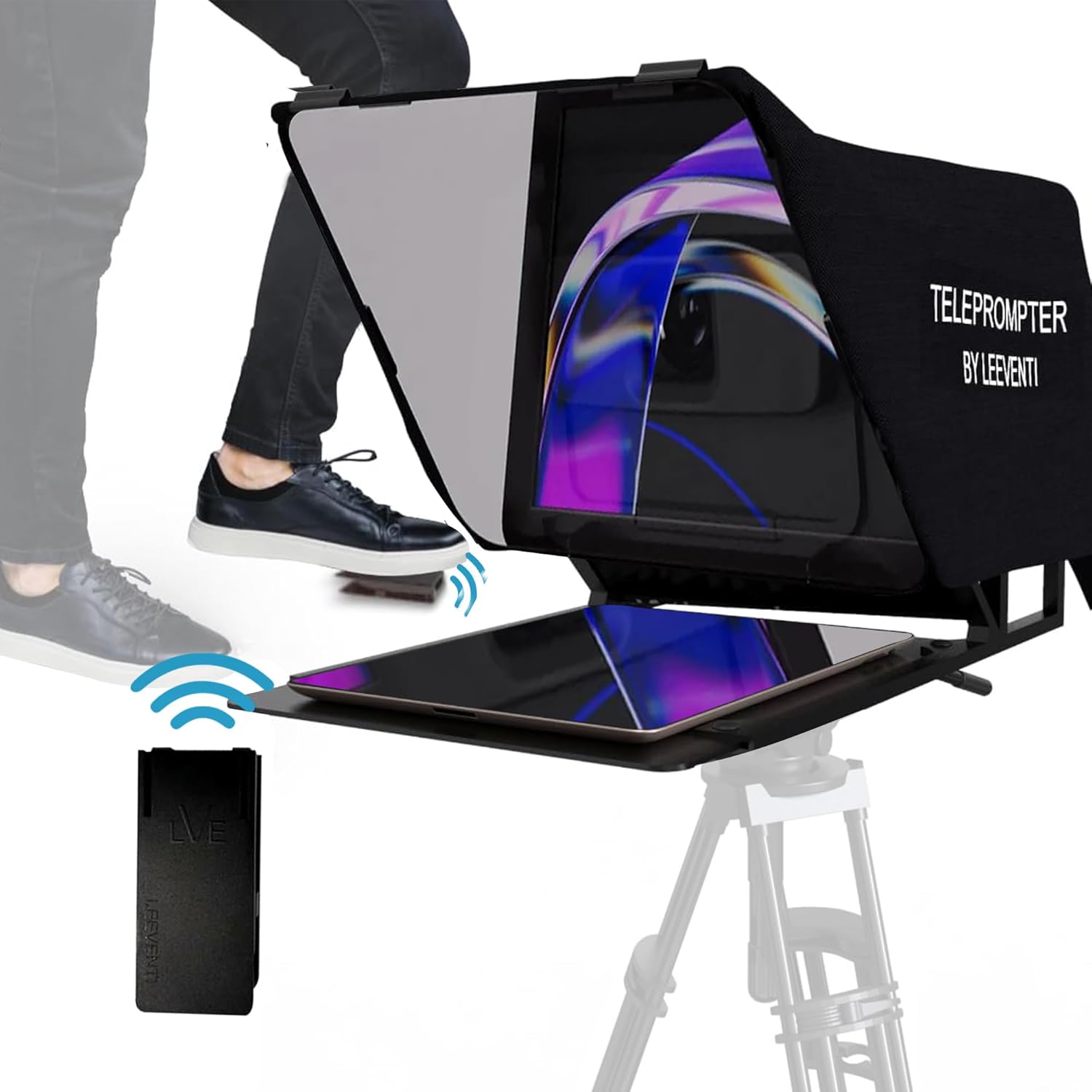 Leeventi Teleprompter per Ipad, Tablet, Smartphone e DSLR - immagine 1