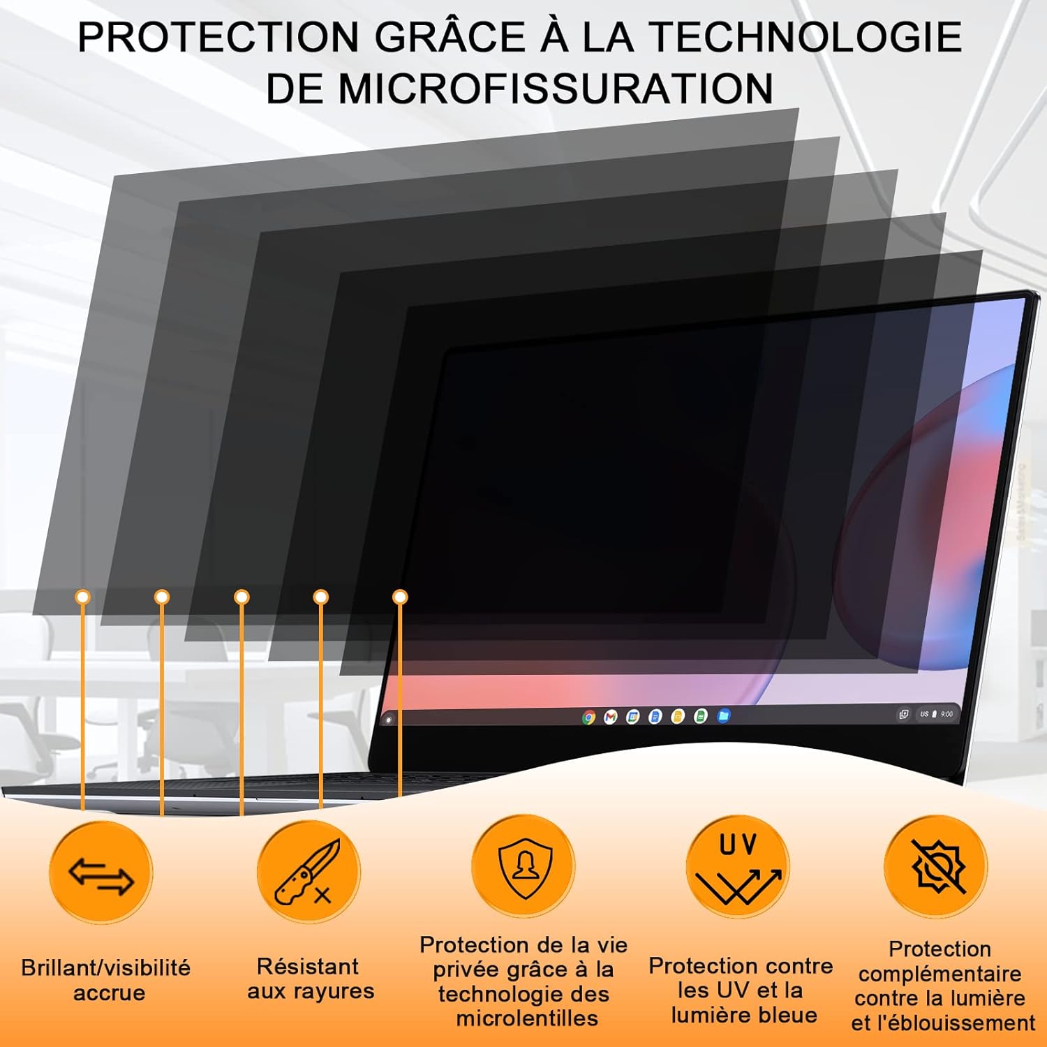 Filtro Privacy 16 Pollici 16:10 per Laptop - immagine 6