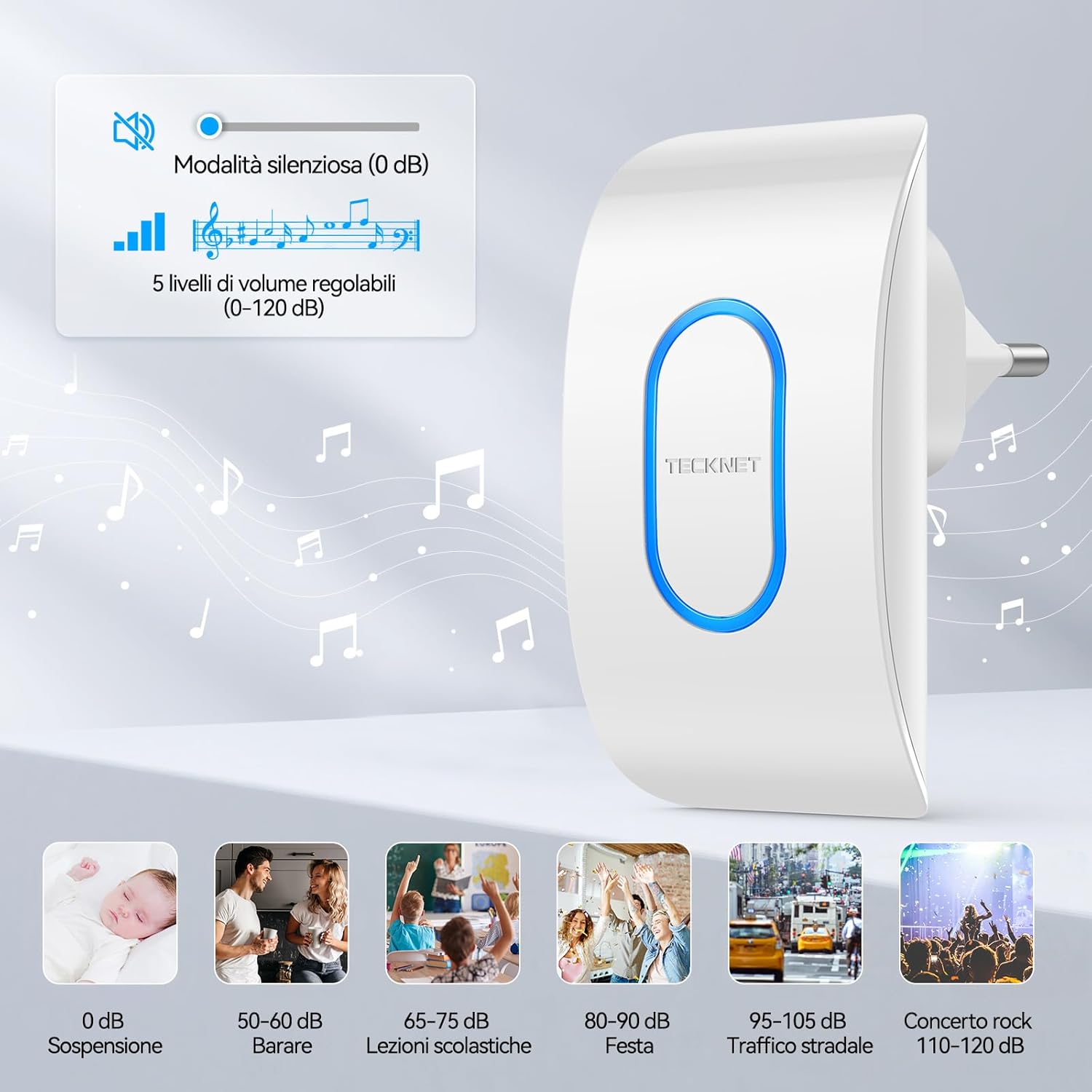 TECKNET Campanello Senza Fili 400m - immagine 4