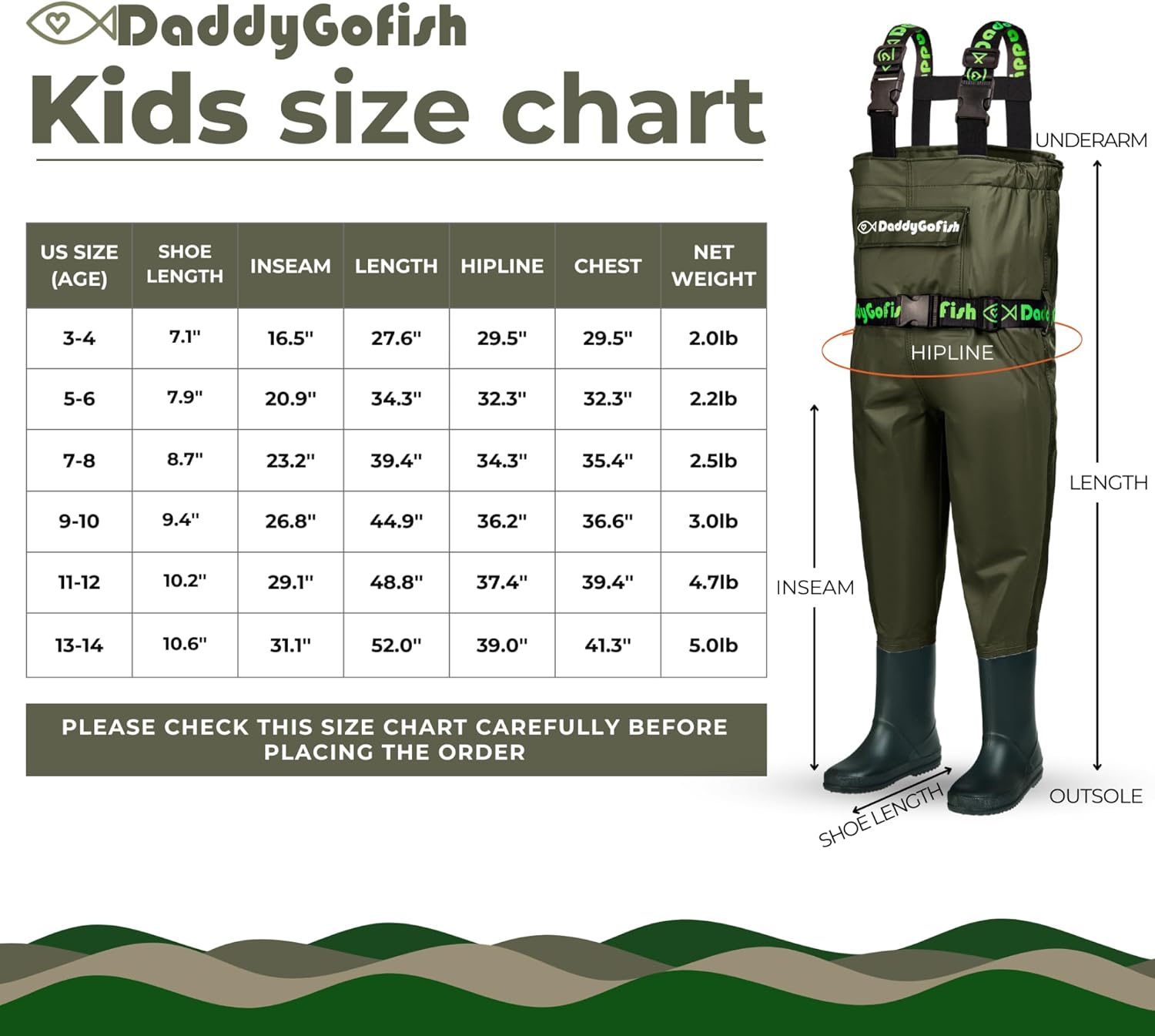 DaddyGoFish Waders per Bambini e Adulti - immagine 2