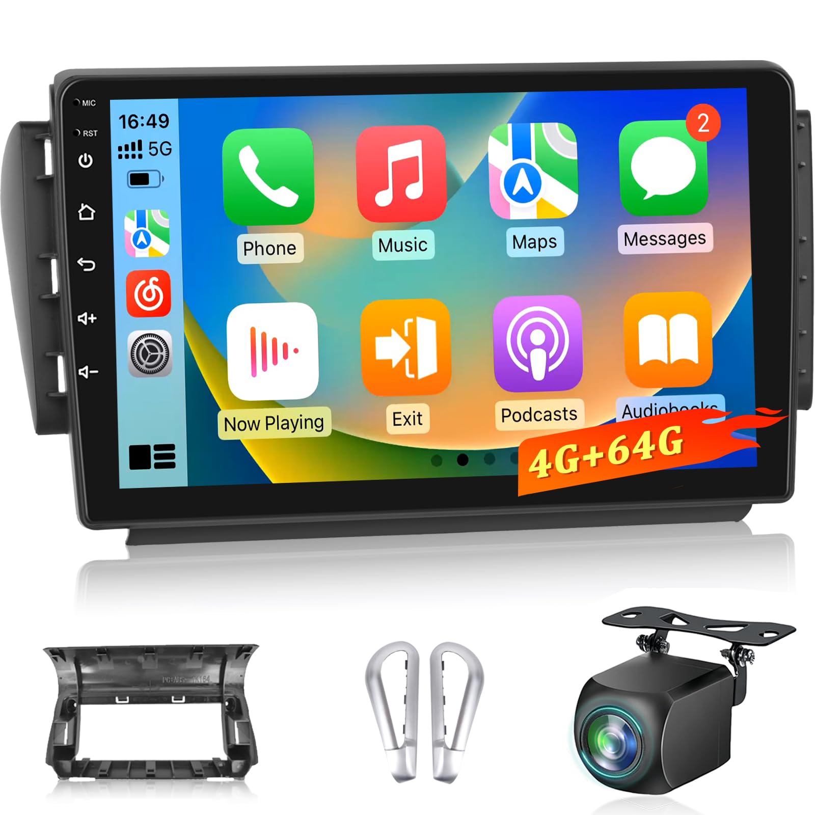 Autoradio Android 4+64G per Peugeot 208/2008 2012-2018