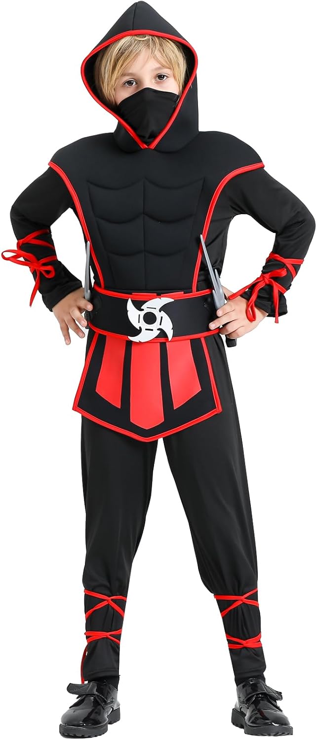 Set Costume Ninja per Bambini con Accessori - immagine 3