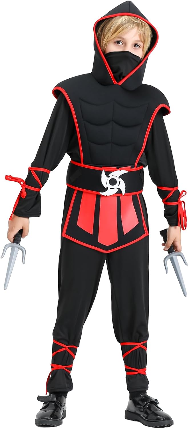 Set Costume Ninja per Bambini con Accessori - immagine 5