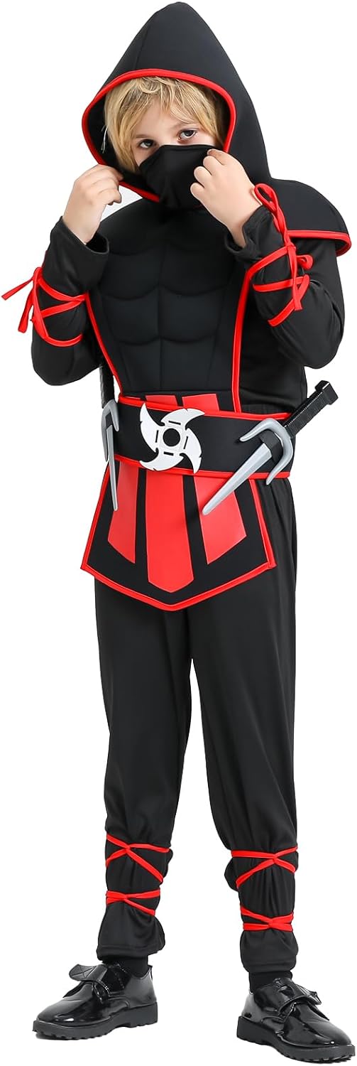 Set Costume Ninja per Bambini con Accessori - immagine 6