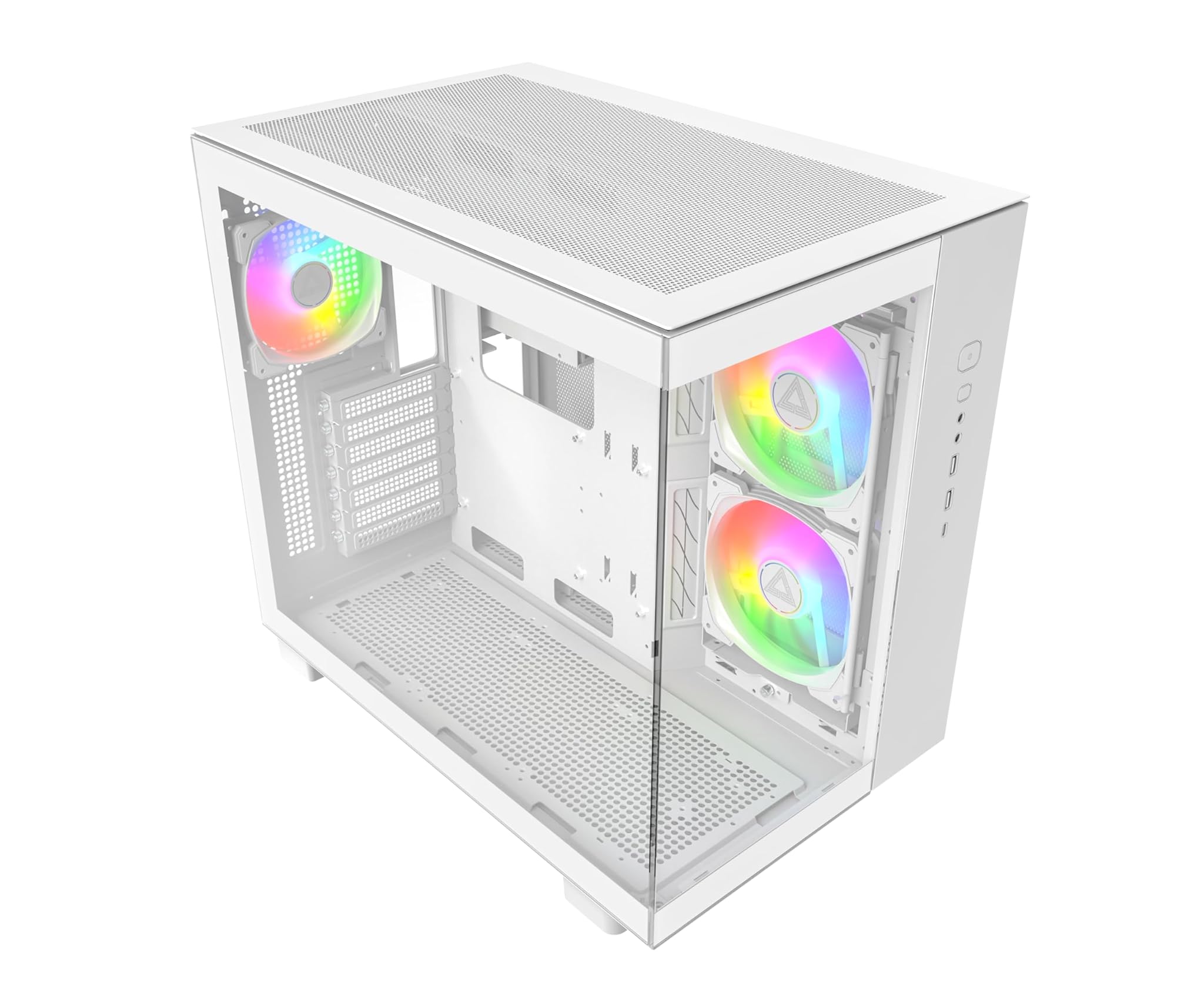 Montech King 65 PRO ATX Mid Tower Gaming PC Case Bianco