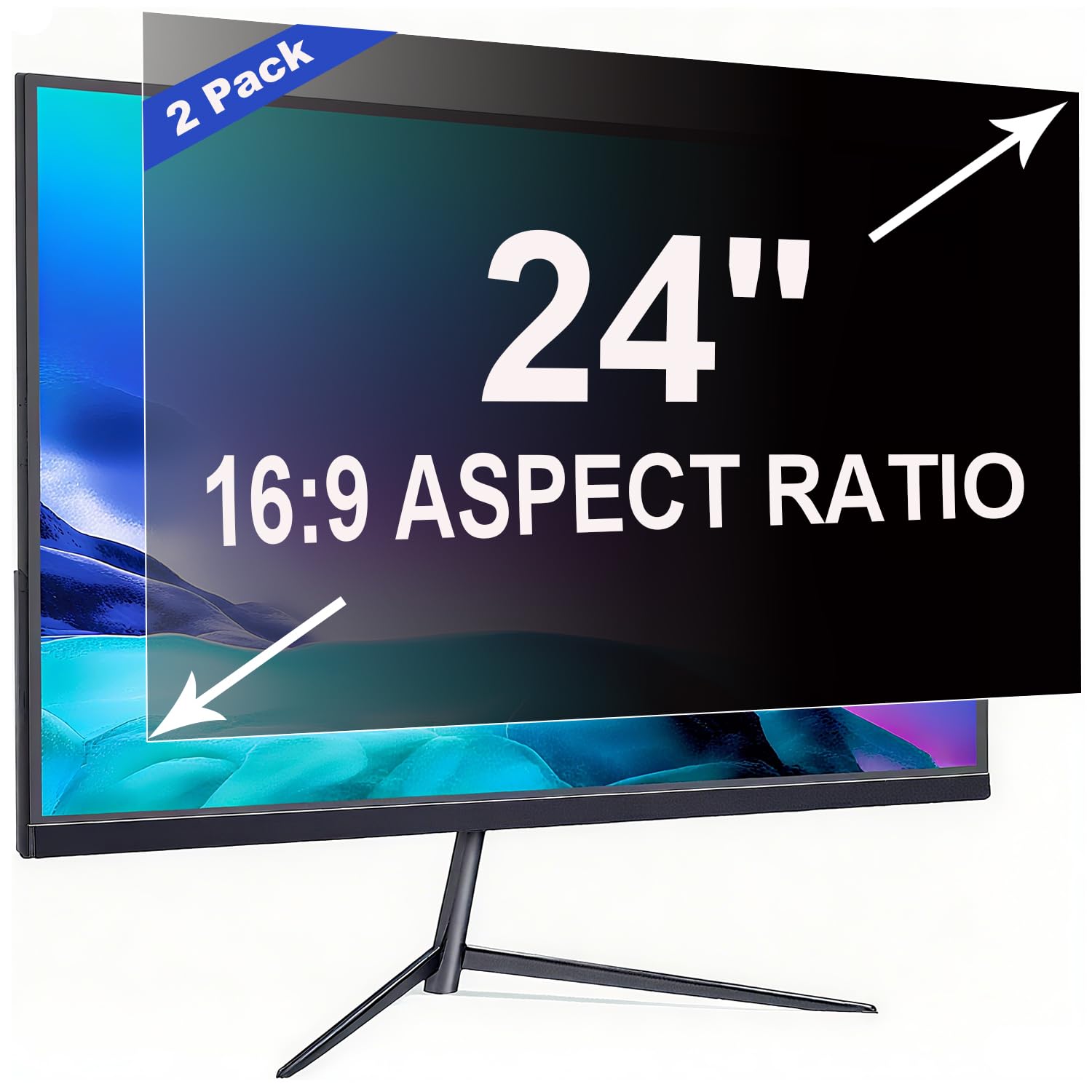 Pellicola Privacy 24 Pollici 16:9 (53.1x29.9cm) Monitor