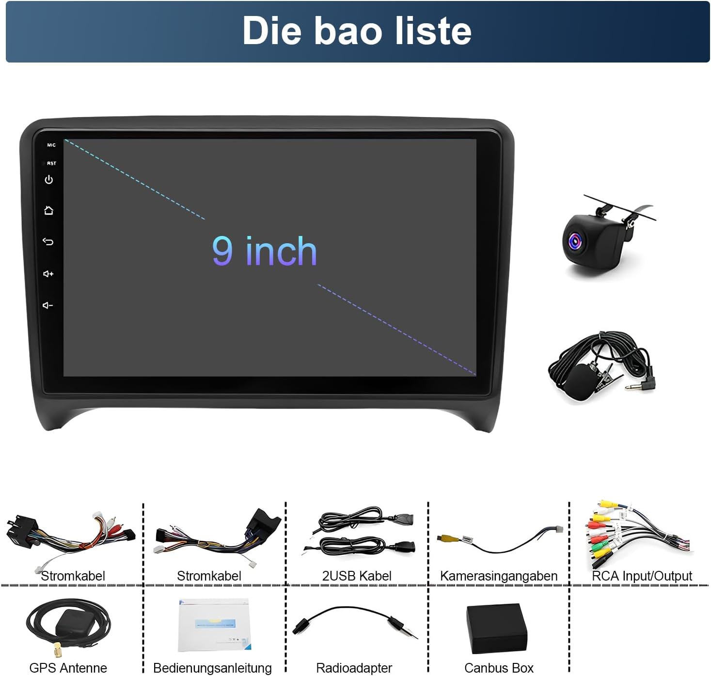 Autoradio Android 14 9" per Audi TT MK2 (2006-2014) - immagine 7