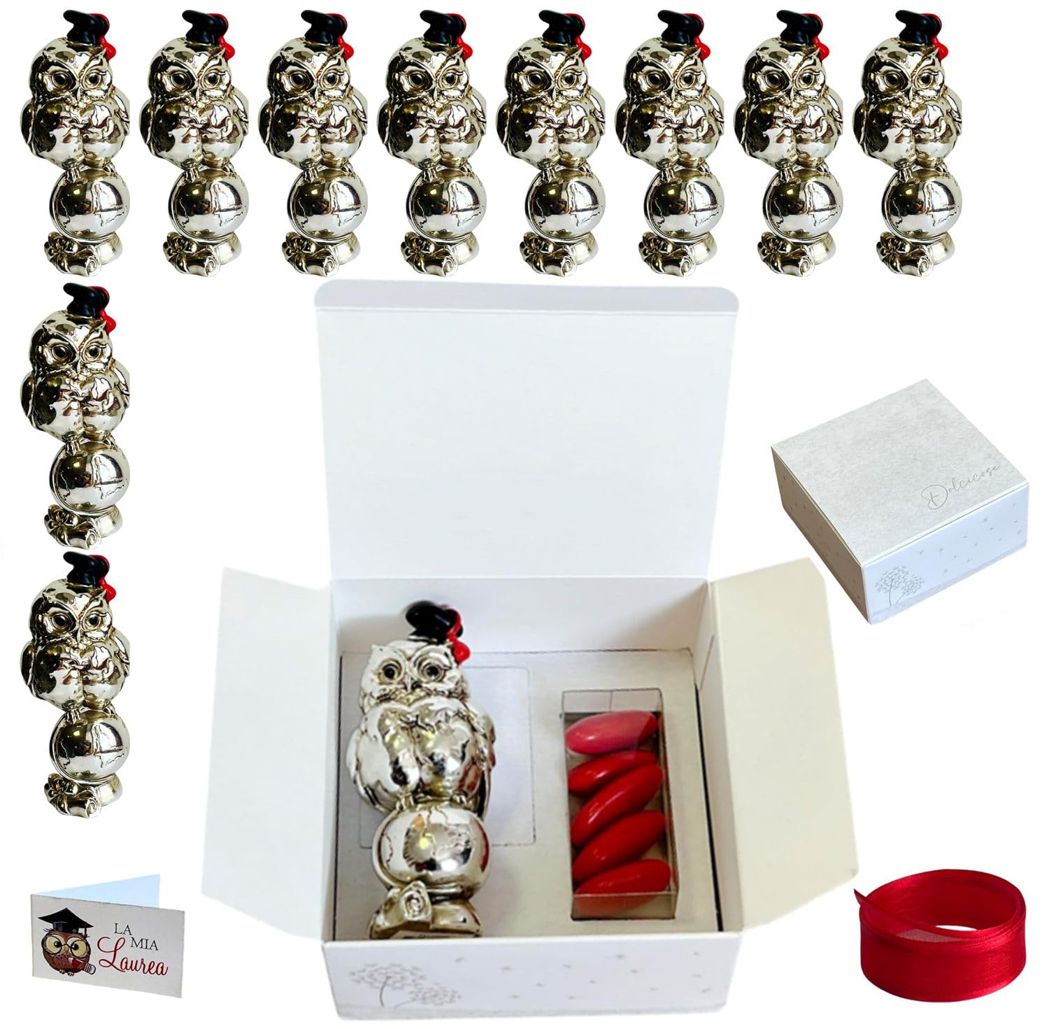 Regalami.Shop 10 Bomboniere Gufetti per Laurea
