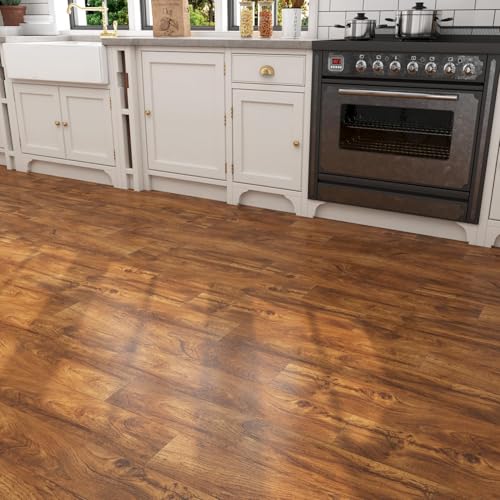 Decotalk Pavimento in PVC Effetto Legno 4,73m² (35 Pezzi)