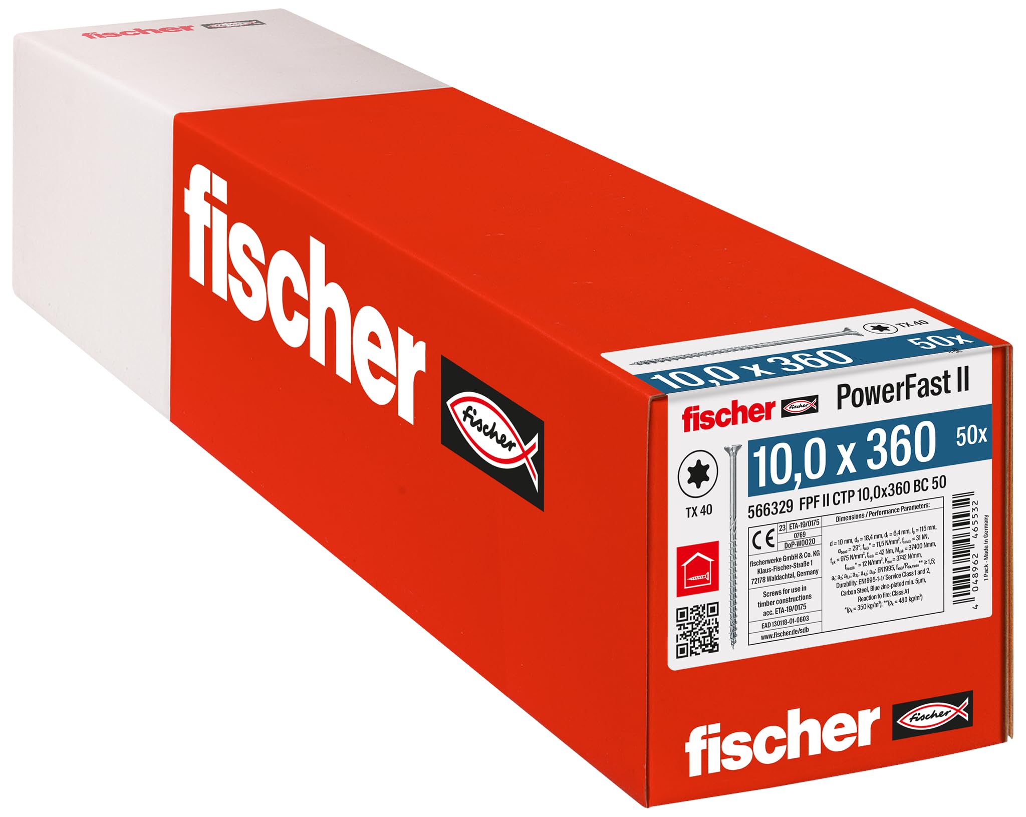 fischer Viti PowerFast FPF II CTP 10,0x360, 50 Pz