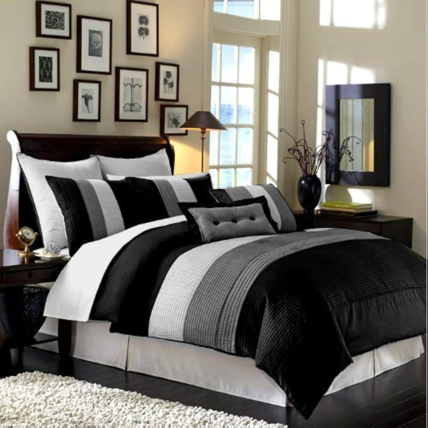 Chezmoi Collection Loft - Set Biancheria Letto Queen Size 8 Pezzi