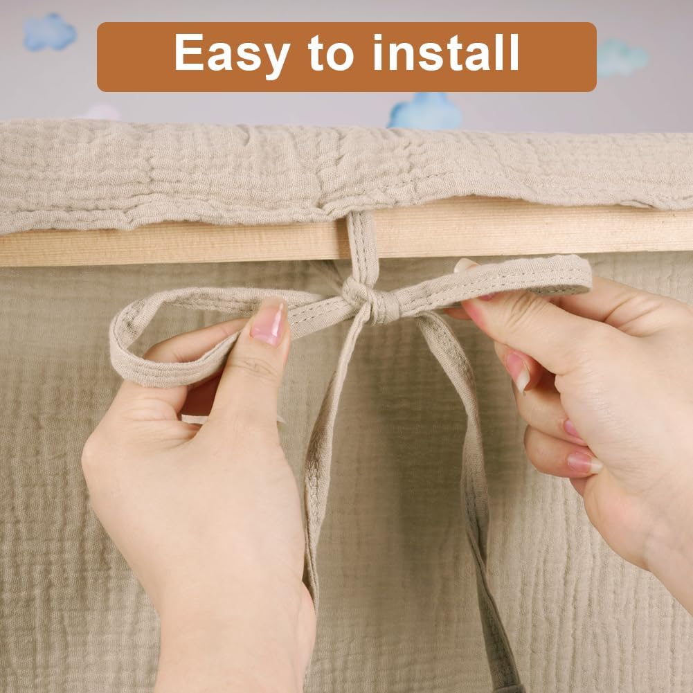 Vicloon Tenda Letto Bambini Montessori 100% Cotone - immagine 3