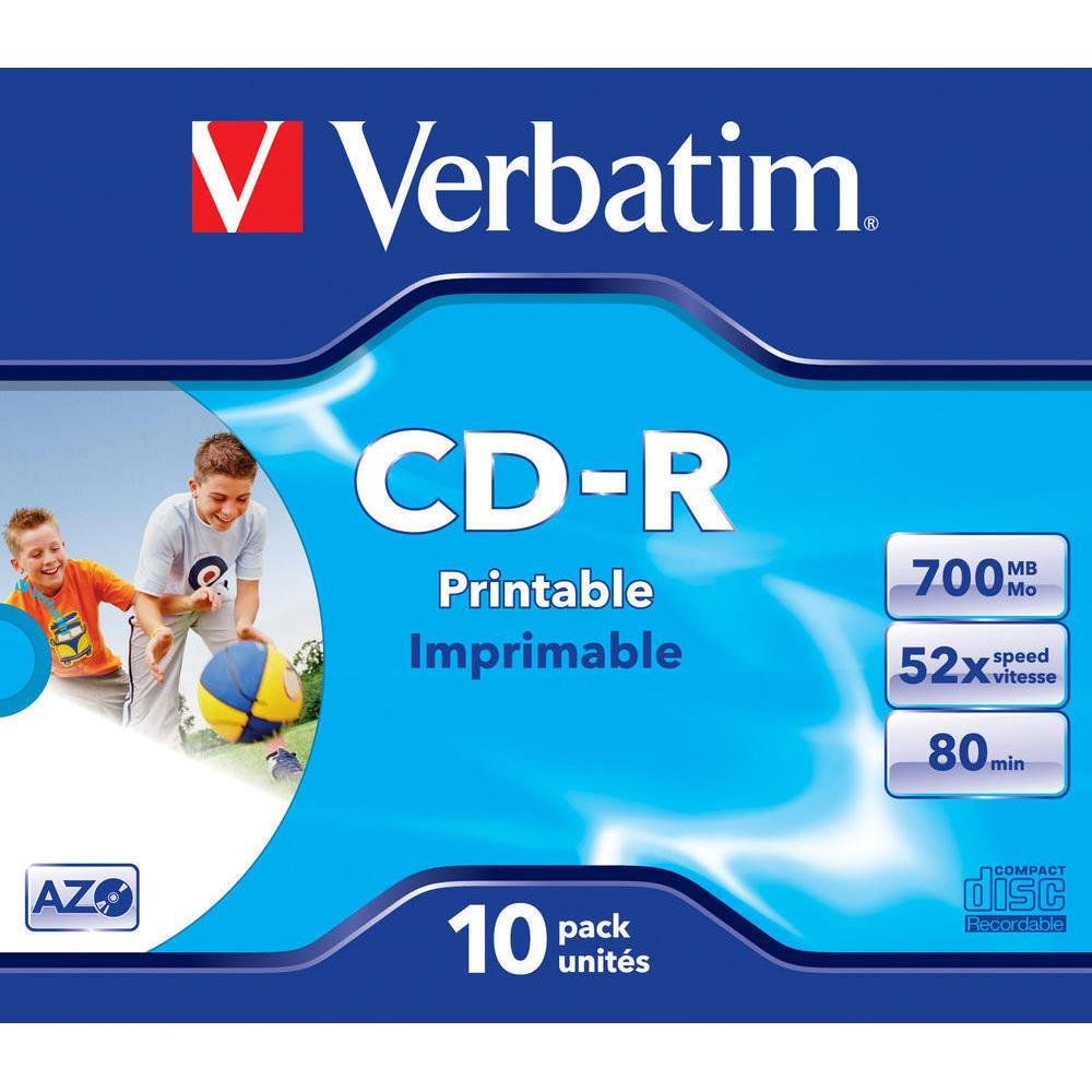Verbatim CD-R 80MIN Datalife PLUS - Confezione da 10