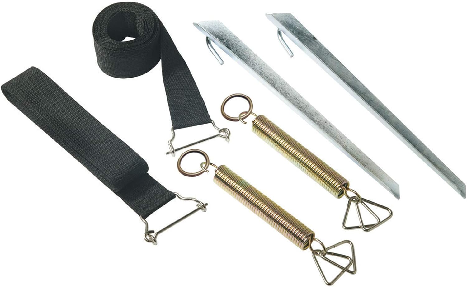 Bo-camp - Set 2 Cinghie Anti-Tempesta 3,5 Metri, Nero - immagine 1