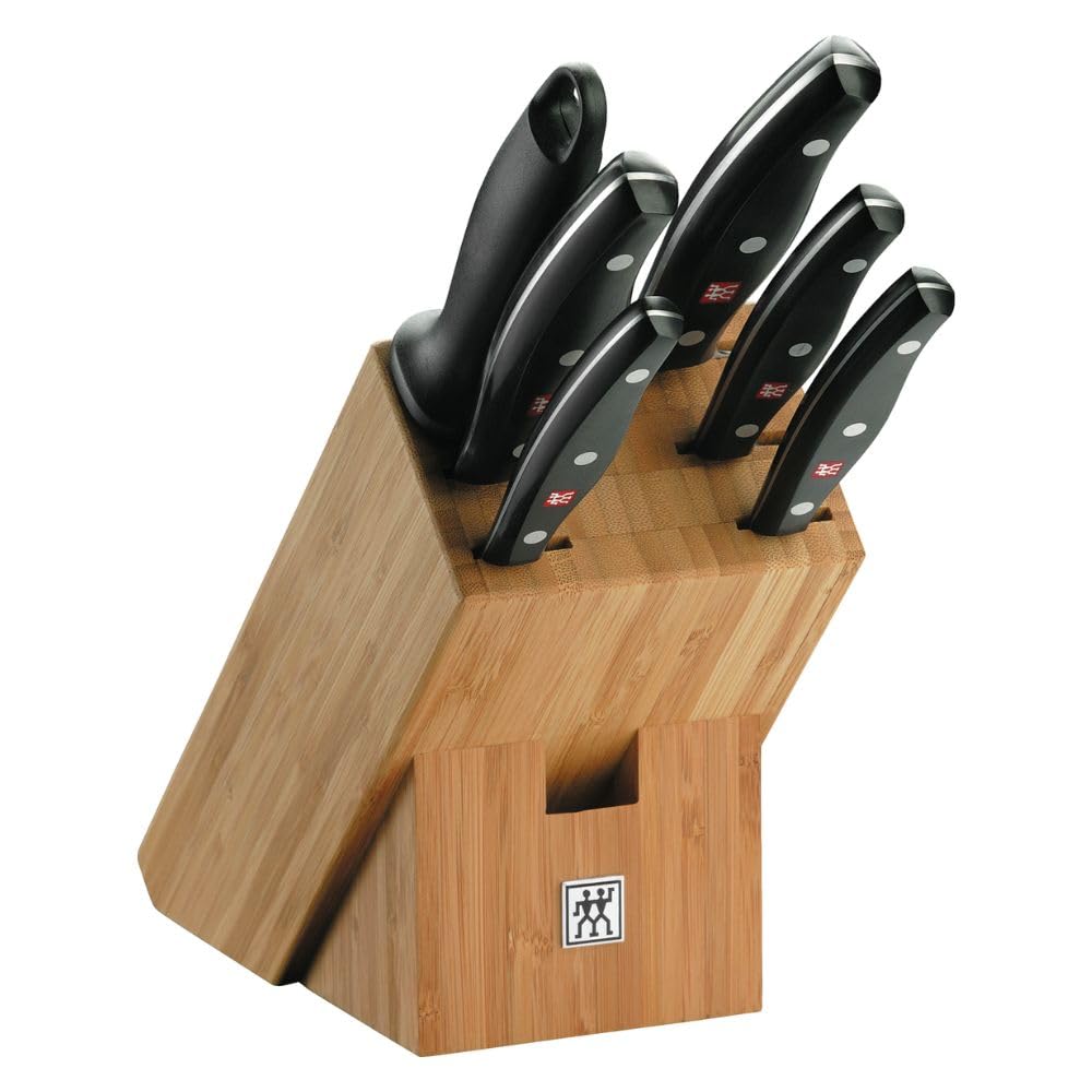 Zwilling Twin Pollux Set di Coltelli con Ceppo 7Pezzi, Rame, bambù, 7 Pezzi