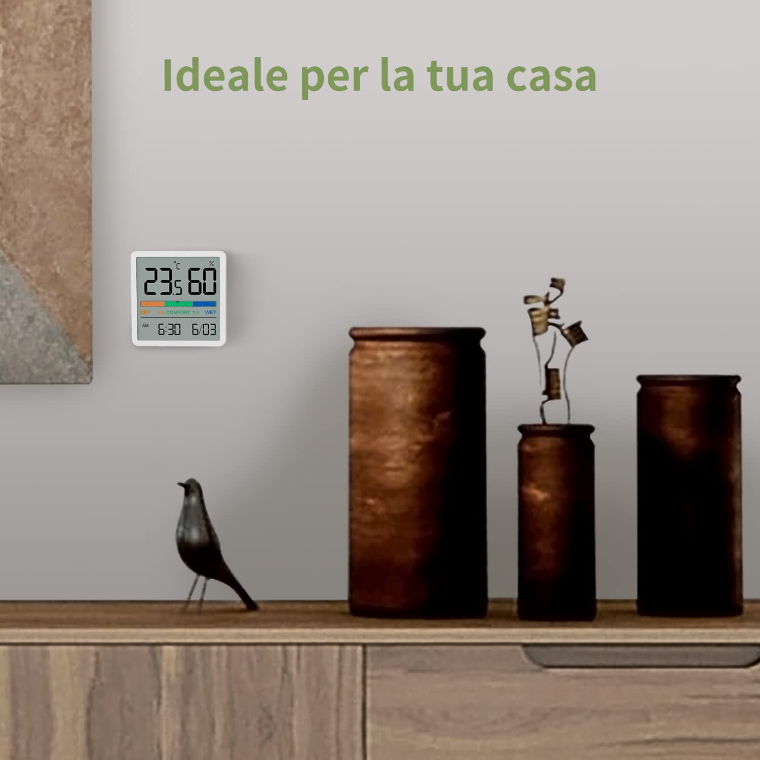 Noklead Igrometro Termometro Digitale per Interni, Bianco - immagine 8