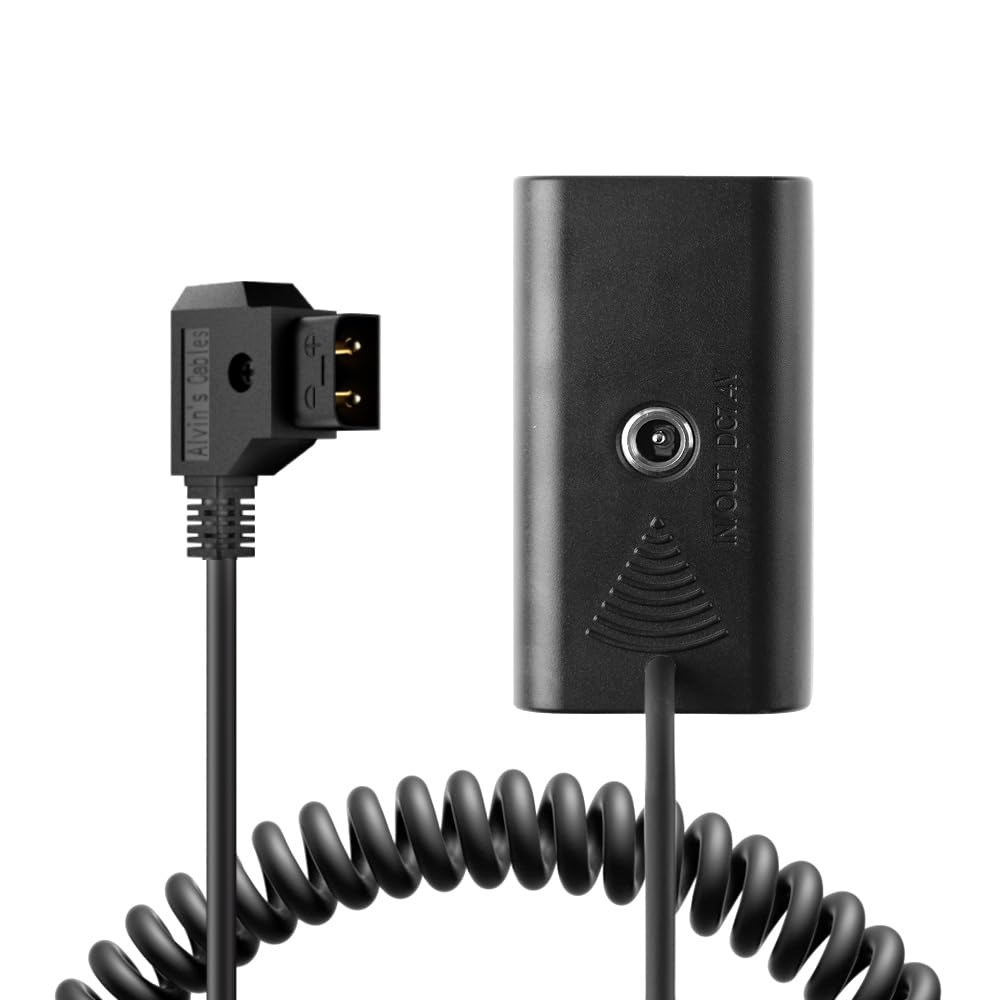 Alvin's Cables NP F550 Batteria Fittizia a D Tap Cavo Spirale