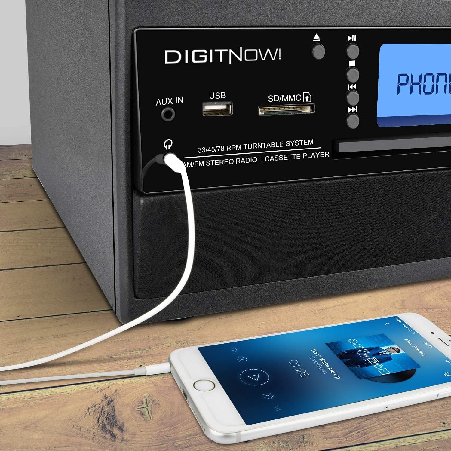 Digitnow! Giradischi Vinile Bluetooth con CD e Cassetta - immagine 6